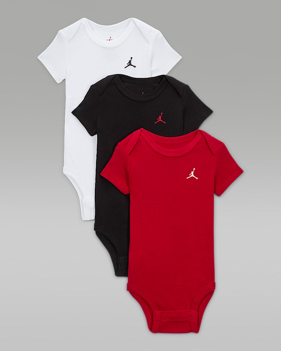 Jordan Everyday Essentials Baby 0 9M Bodysuits 3 Pack